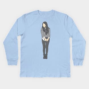 Korean Girl Moon Collection Kids Long Sleeve T-Shirt